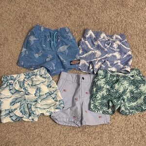 Janie and Jack Swim Trunks (4 pairs) and 1 pair of shorts